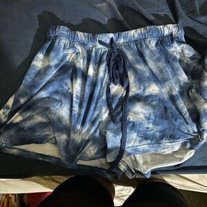 Blue Tie-Dye Women's Shorts